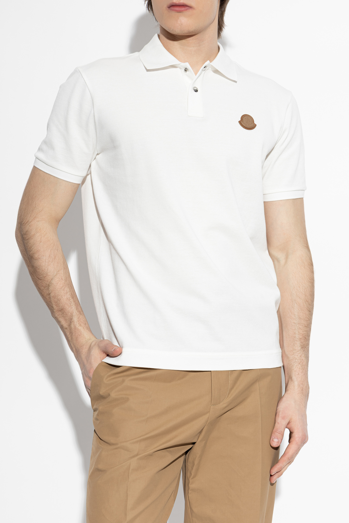 Moncler Polo shirt with logo patch | Men's | Vitkac
